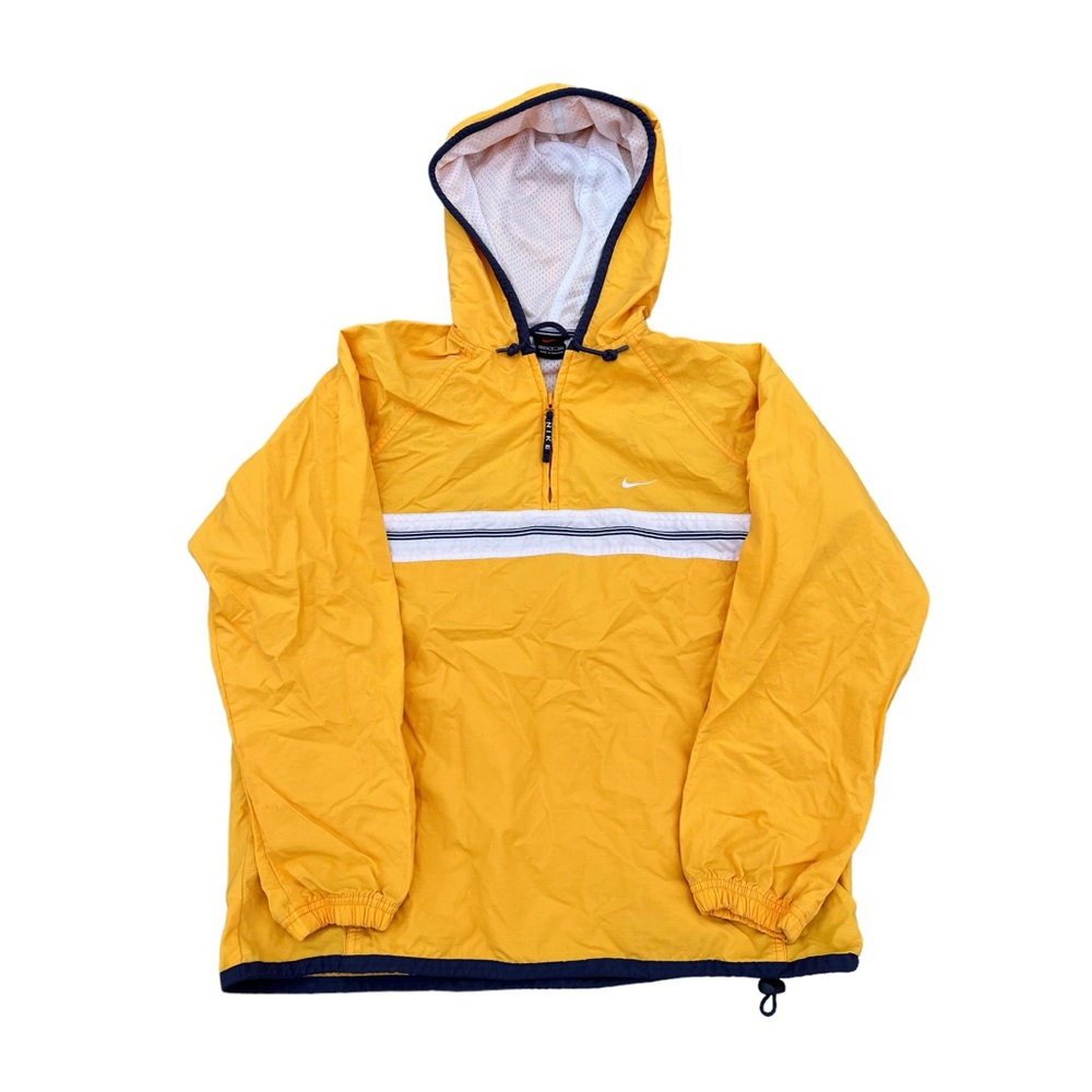 Nike Nylon Full Zip Lined Windbreaker 90s Black Tag VTG